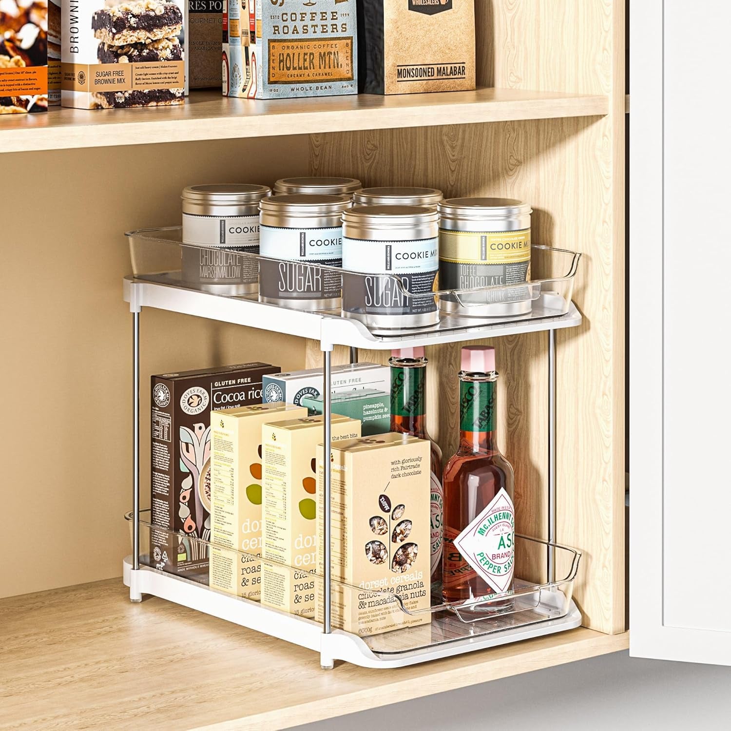 Multi-Purpose 2-Tier Cabinet Organizer – Smart Storage for Any Space