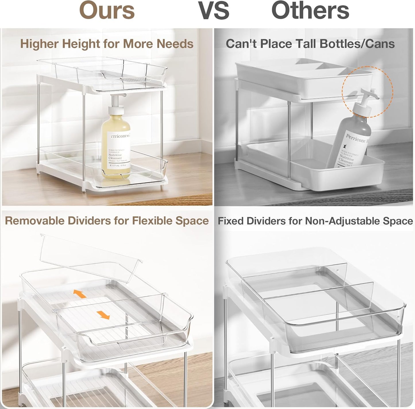 Multi-Purpose 2-Tier Cabinet Organizer – Smart Storage for Any Space