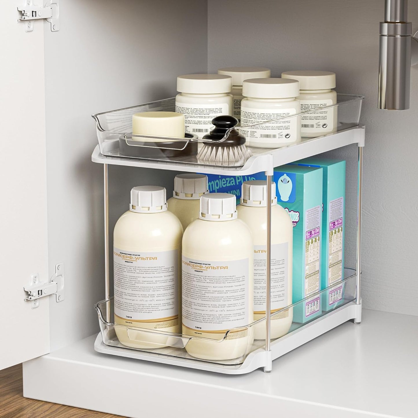 Multi-Purpose 2-Tier Cabinet Organizer – Smart Storage for Any Space