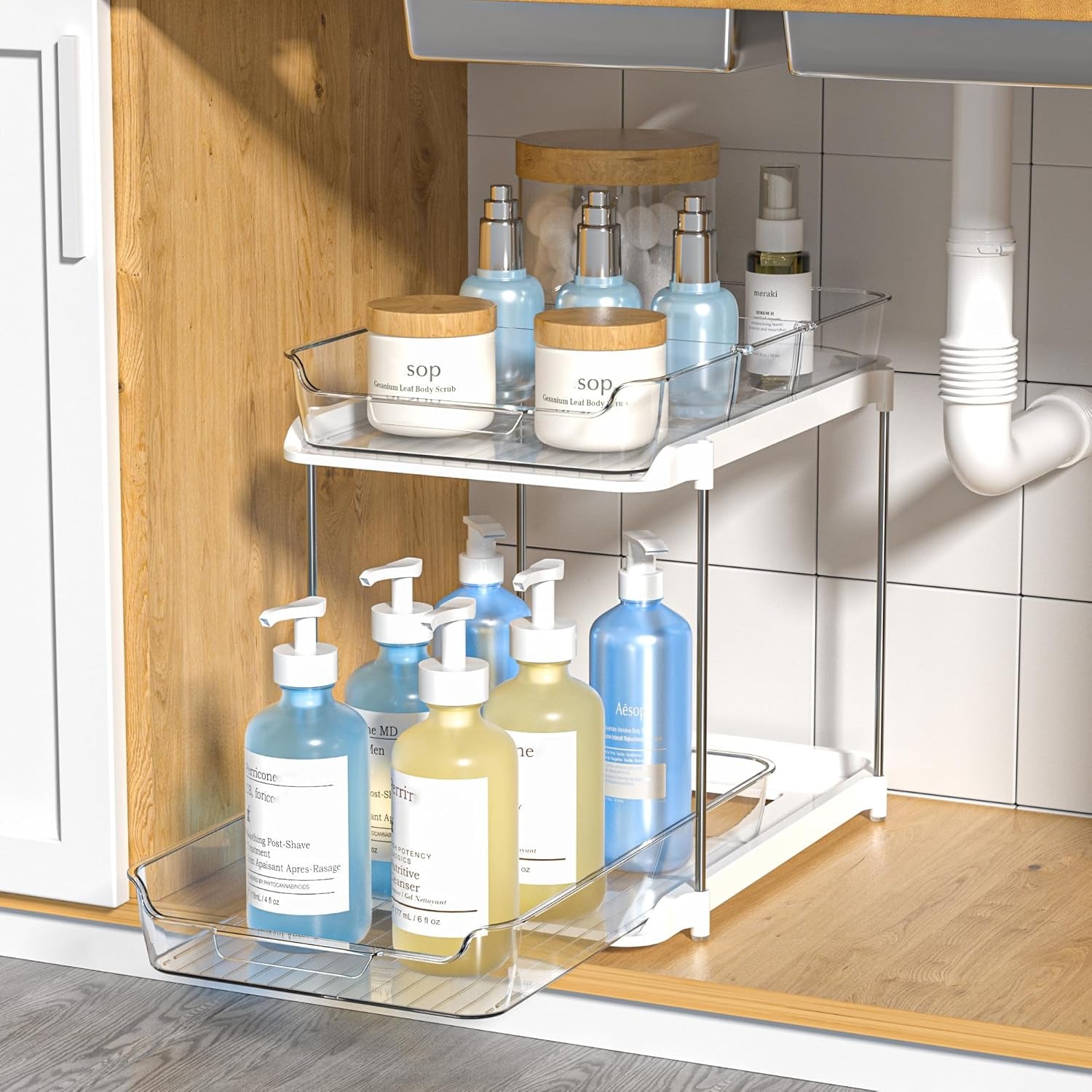 Multi-Purpose 2-Tier Cabinet Organizer – Smart Storage for Any Space